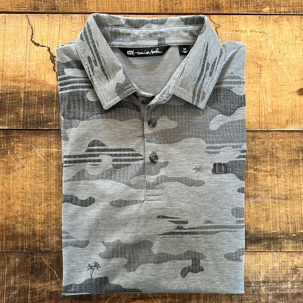 Travis Mathew Grey Camo Polo